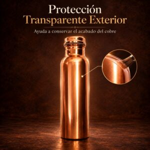 Termo de cobre Ethoss Studio con protección transparente exterior para conservar su acabado
